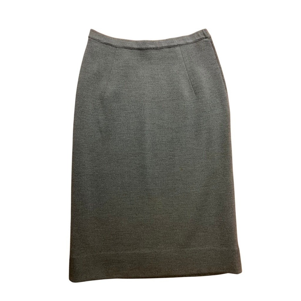 Kimberly Knit Skirt‎ Women 10 Blue Gray 100% Wool Made in Italy Vintage